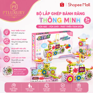 Đồ chơi lắp ráp PTLUXURY động cơ bánh răng có thể chuyển động cho bé tùy ý sáng tạo theo ý thích