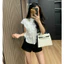 Áo sơ mi VLTN ren bèo cổ V tag #sieucappp
