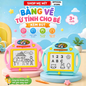 Bảng Vẽ Từ Tính Cho Bé Kèm Bút Nam Châm Bảng Xóa Tự Động Đồ Chơi Giáo Dục Viết Vẽ Học Chữ Học Số
