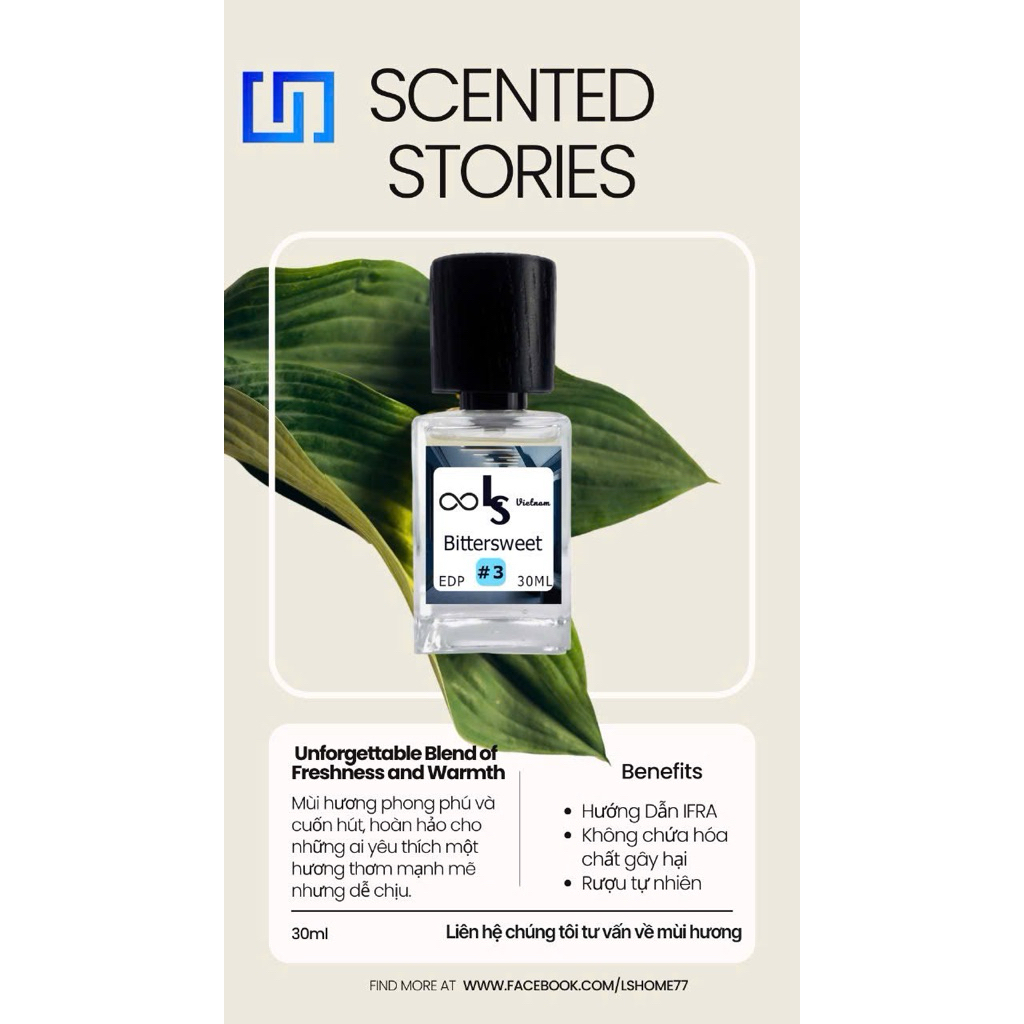 LS PERFUME (Bittersweet 30ml) nước hoa nam pha chế thủ côngl