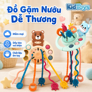 Đồ chơi gặm nướu rút dây KidToys – Khối giác quan phát triển kỹ năng cho bé