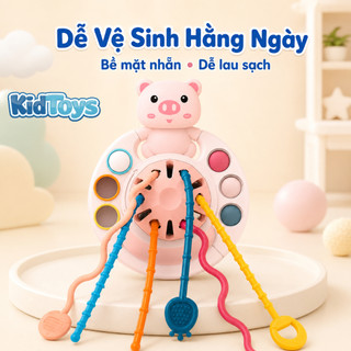 Đồ chơi gặm nướu rút dây KidToys – Khối giác quan phát triển kỹ năng cho bé