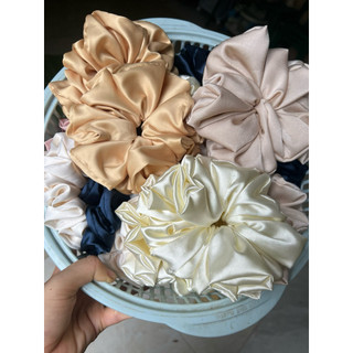 scrunchies handmade sản phẩm tự làm buộc tóc không gãy tóc mềm mại to 15-16-17cm