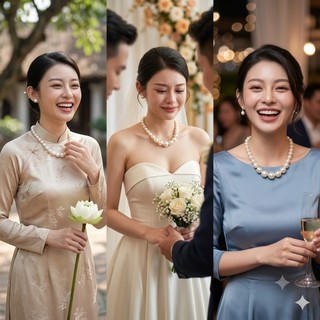 [ DAISYN ] N726  dây chuyền ngọc trai nhân tạo , chuỗi hạt ngọc trai nhân tạo sang trọng cho nữ