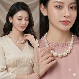 [ DAISYN ] N726  dây chuyền ngọc trai nhân tạo , chuỗi hạt ngọc trai nhân tạo sang trọng cho nữ