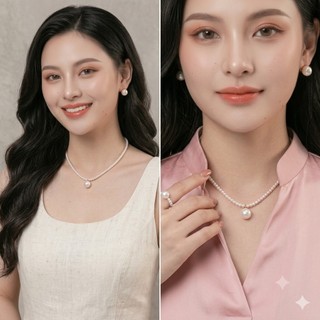 [ DAISYN ] N742 dây chuyền ngọc nhân tạo dây hạt 3li mặt hạt 12li ngọc nhân tạo xinh xắn cho nữ