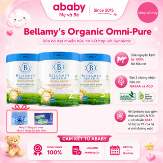 [DATE SAU 12/2027] Bellamy's Organic Omni Pure Synbiotic 800g Số 1 2 3 Organic Úc CHÍNH HÃNG