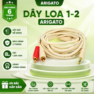 Dây Loa 1 Ra 2 AV Arigato Chính Hãng Cáp Chia Âm Thanh RCA Kết Nối Laptop PC Tivi Amply Chất Lượng Cao