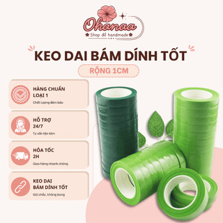 Keo sáp quấn cành hoa handmade, hoa kẽm nhung, dẻo dai, bám dính tốt rộng 1cm, dày 1,5cm