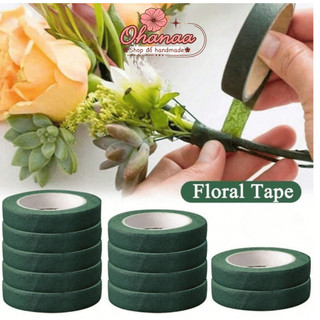 Keo sáp quấn cành hoa handmade, hoa kẽm nhung, dẻo dai, bám dính tốt rộng 1cm, dày 1,5cm