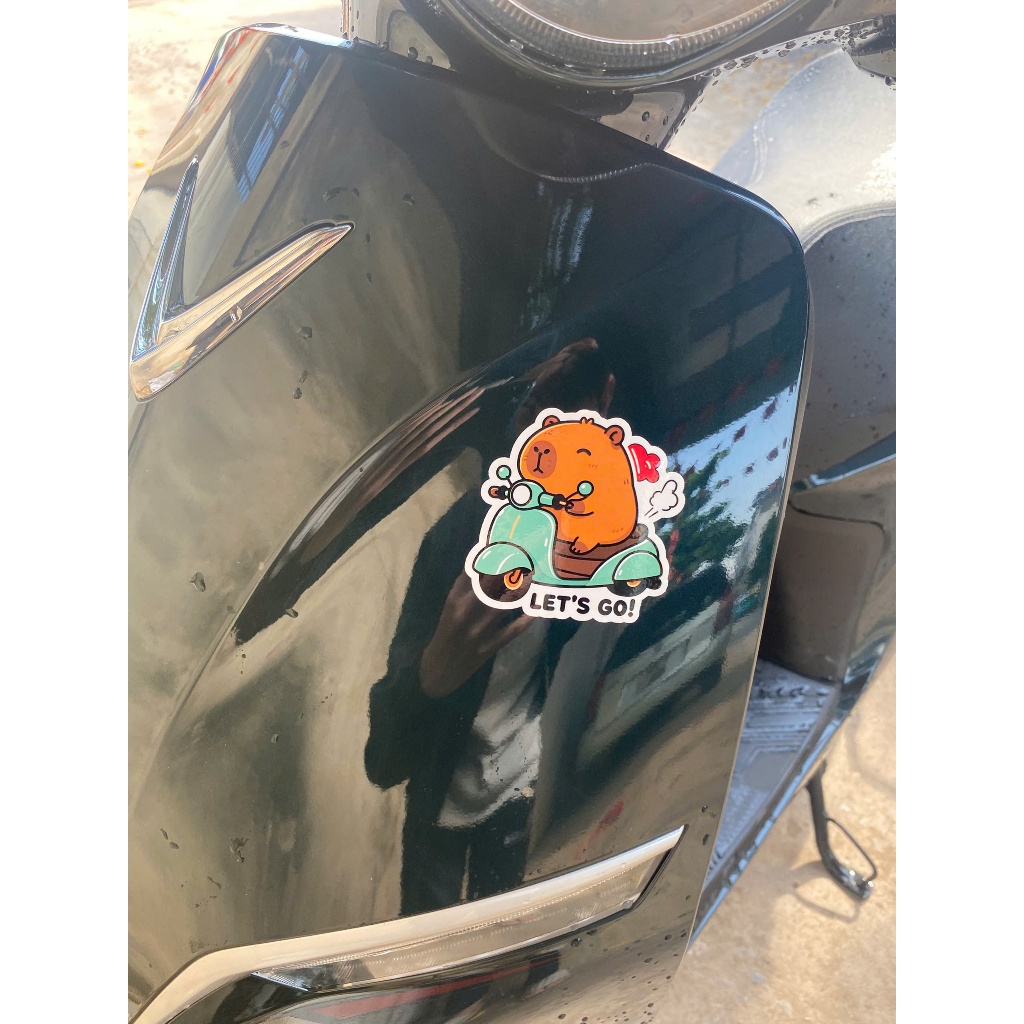 Sticker Capybara Dễ Thương Chống Nước – Decal Dán Laptop, Bình Nước, Vali, Xe Máy, Ô Tô