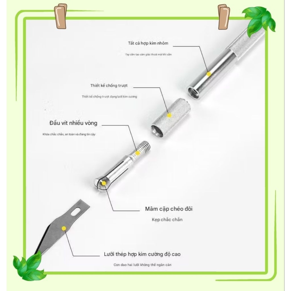 🌿Dao Rọc Giấy Khắc, Tỉa ,Mô Hình, Cắt Giấy Chính Xác ,tiện lợi🫟(được chọn màu)