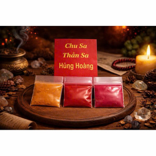 Bột Chu Sa-Thần Sa-Hồng Hoàng Tẩy Uế Trừ Tà Tam Khoáng Phong Thuỷ-Trừ Tà Trấn Trạch