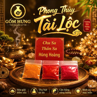 Bột Chu Sa-Thần Sa-Hồng Hoàng Tẩy Uế Trừ Tà Tam Khoáng Phong Thuỷ-Trừ Tà Trấn Trạch