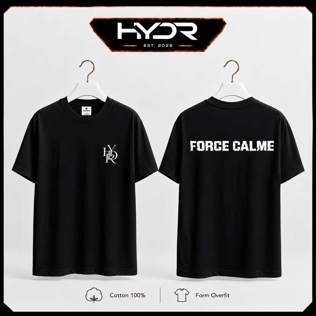 Áo thun local brand HYDR Force Calme form Overfit unisex nam nữ streetwear, cotton 100%, | HYDR - FC