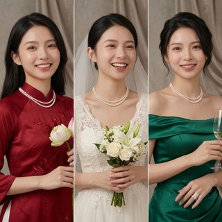 [ DAISYN ] N753 dây chuyền ngọc trai nhân tạo dây đôi hạt 3li- 4li ngọc trai nhân tạo xinh
