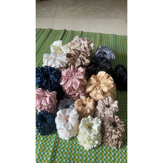 scrunchies handmade sản phẩm tự làm buộc tóc không gãy tóc mềm mại to 15-16-17cm