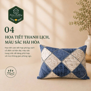 Vỏ Gối Nằm Cotton Thắng Lợi Aniva Bedding Size 40x60, 50x70 - Áo Gối Cotton Mềm Mịn, Thoáng Khí, Bền Đẹp