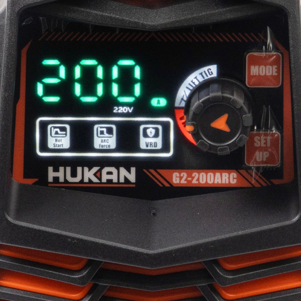 Máy Hàn Điện Tử HUKAN G2-200ARC 2trong1 Hàn MMA / Hàn TIG, Công Suất 7.2kw, Hàn Que 1.6 - 4.0