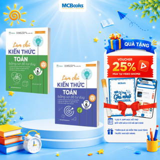 Sách - Combo Làm chủ kiến thức toán bằng sơ đồ tư duy lớp 6