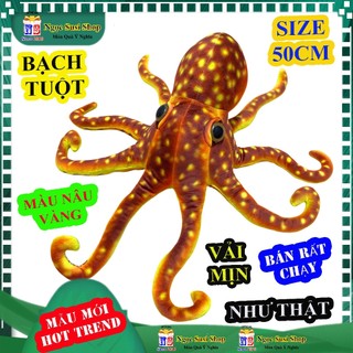 Gấu Bông MỰC BẠCH TUỘC 3D Như Thật Size 50cm - Thú Nhồi Bông Độc Lạ Cao Cấp NGỌC SUSI