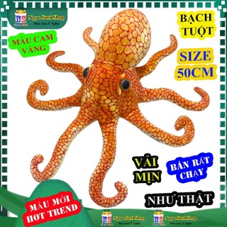 Gấu Bông MỰC BẠCH TUỘC 3D Như Thật Size 50cm - Thú Nhồi Bông Độc Lạ Cao Cấp NGỌC SUSI