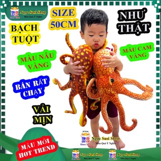 Gấu Bông MỰC BẠCH TUỘC 3D Như Thật Size 50cm - Thú Nhồi Bông Độc Lạ Cao Cấp NGỌC SUSI