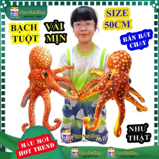 Gấu Bông MỰC BẠCH TUỘC 3D Như Thật Size 50cm - Thú Nhồi Bông Độc Lạ Cao Cấp NGỌC SUSI