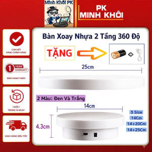 Bàn Xoay Nhựa Size 14,20,25Cm Chụp Ảnh Sản Phẩm, Trưng Bày , Bàn Xoay Phát Sóng Trực Tiếp