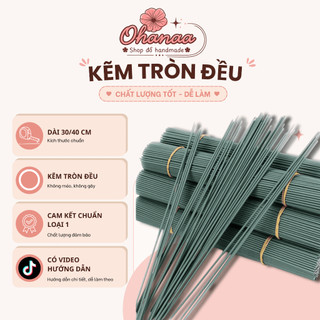 Kẽm cành làm hoa handmade, hoa kẽm nhung, kẽm loại 1 dài 30-40cm chắc chắn, dễ uốn