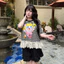 Set Bộ Đùi Cotton Giấy Quần Kaki Mềm Áo Phối Ren Cao Cấp Chuẩn QC Freesize Dưới M64 Dưới 60kg