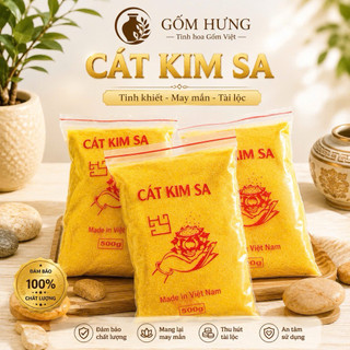 Cát Kim Sa Bốc Bát Hương Phong Thuỷ-Cát Vàng Thạch Anh Thu Hút Tài Lộc,May Mắn-Cát Vàng 500g