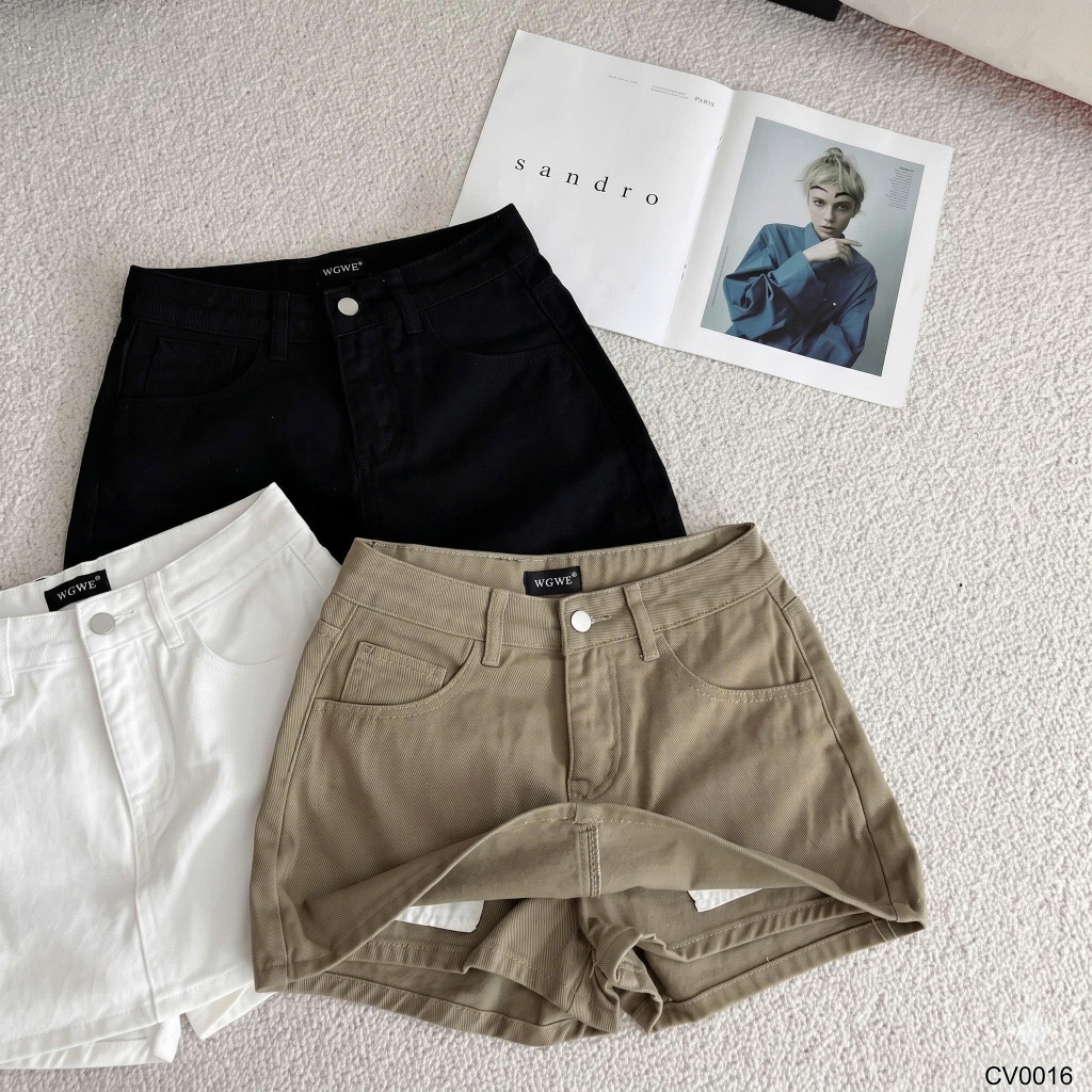 Quần giả váy ngắn jean denim bò trơn basic HiNa QCCC QCL1