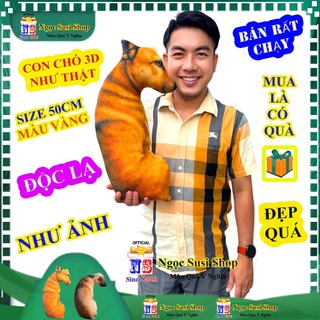 Gấu Bông Con Chó 3D Như Thật Độc Lạ - Thú Nhồi Bông Corgi, Chó Liếc Nâu, Chó Vàng Siêu Cưng NGỌC SUSI