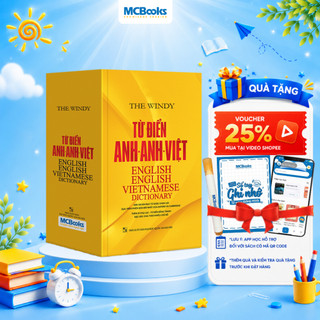 Sách - Từ Điển Anh Anh Việt Phiên Bản Bìa Cứng Màu Vàng - Giải Nghĩa Đầy Đủ Ví Dụ Phong Phú
