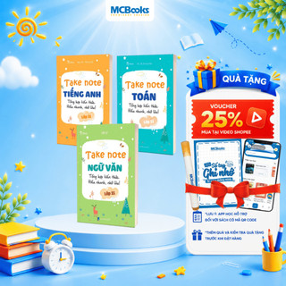 Sách- Tham khảo lớp 11-  Combo Take note Toán, Văn, Anh - Tổng hợp kiến thức hiểu nhanh nhớ lâu
