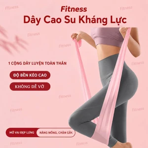 Dây Cao Su Kháng Lực Fitness - Dụng Cụ Tập Yoga Tại Nhà Độ Đàn Hồi Cao Giúp Mở Vai, Eo Thon Và Giữ Dáng