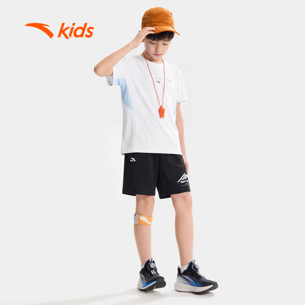 Anta Kids Áo Thun Ngắn Tay thể Thao Bé Trai Thoáng Mát, Khô Nhanh, Thoải Mái Vận Động A72625127
