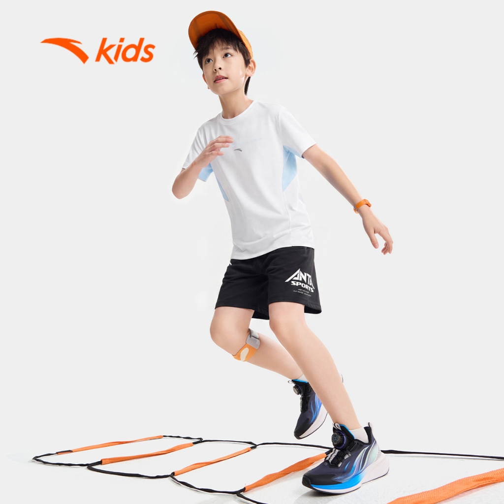 Anta Kids Áo Thun Ngắn Tay thể Thao Bé Trai Thoáng Mát, Khô Nhanh, Thoải Mái Vận Động A72625127
