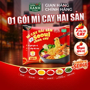 Mì Cay Seoul 7 Cấp Độ Cay - 6 Gói Gia Vị Hải Sản Chua Cay Trang Trại Sạch Thôn Xanh Farm