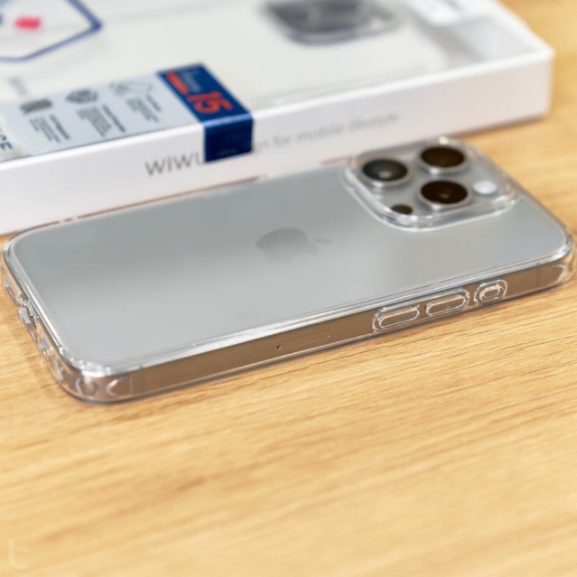 Ốp Trong hỗ trợ sạc không dây Wiwu Crystal iShield Pro Case cho IPhone 15 16 17Promax