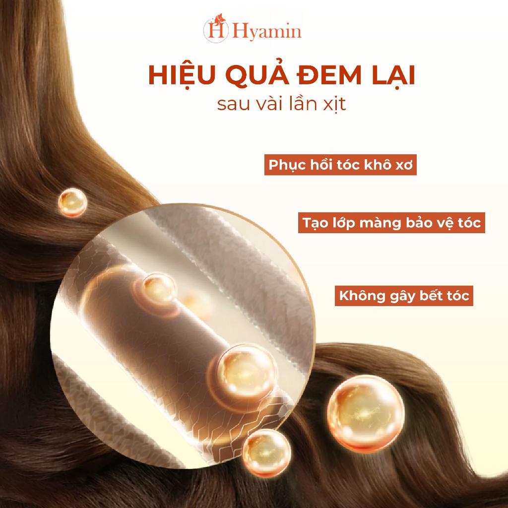 HYAMIN Xịt Đạm Dưỡng Tóc Collagen 300ml Phục Hồi Tóc Khô Xơ Hư Tổn, Giảm Gãy Rụng, Chống Rối, Dưỡng Mềm Mượt Bóng Khỏe