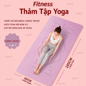 Thảm Tập Thể Dục Tại Nhà Chất Liệu TPE Cao Cấp - Thảm Tập Yoga Định Tuyến Chống Trượt Đàn Hồi Tốt, Êm , Dễ Dàng Làm Sạch