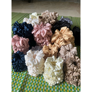 scrunchies handmade sản phẩm tự làm buộc tóc không gãy tóc mềm mại to 15-16-17cm