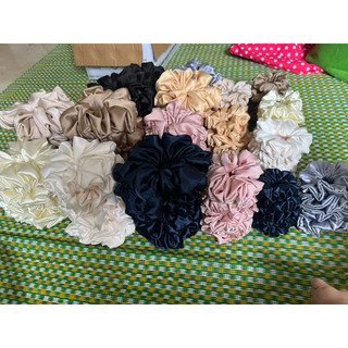 scrunchies handmade sản phẩm tự làm buộc tóc không gãy tóc mềm mại to 15-16-17cm