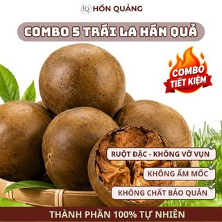 Combo 5 Quả La Hán Quả Khô Thanh Nhiệt Bổ Phế - Quả La Hán Sấy Khô Nguyên Trái Tự Nhiên-Thanh Lọc cơ thể, giảm stress