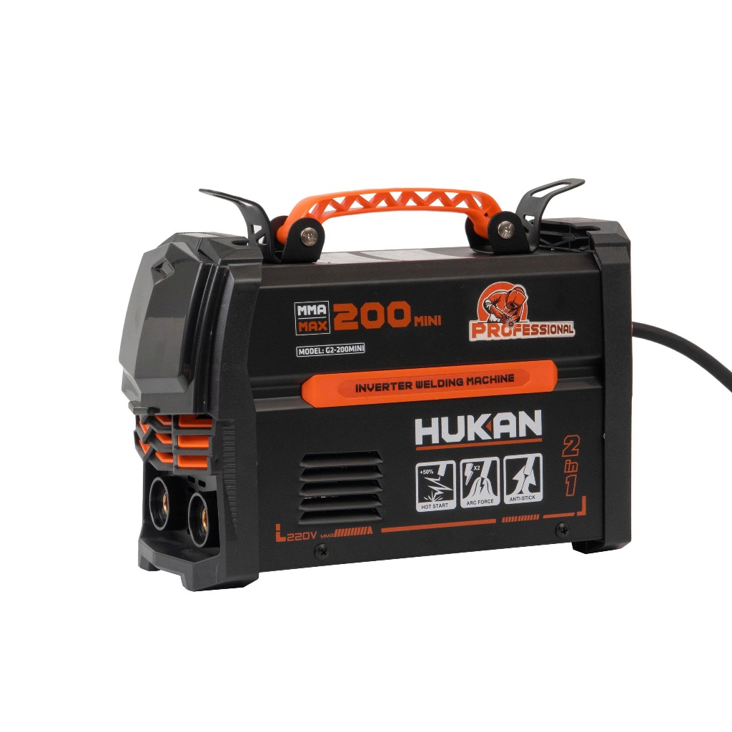 Máy Hàn Điện Tử Mini HUKAN G2-200MINI, 2trong1 Hàn MMA / Hàn TIG, Công Suất 6.1kw - Tặng Bộ Phụ Kiện