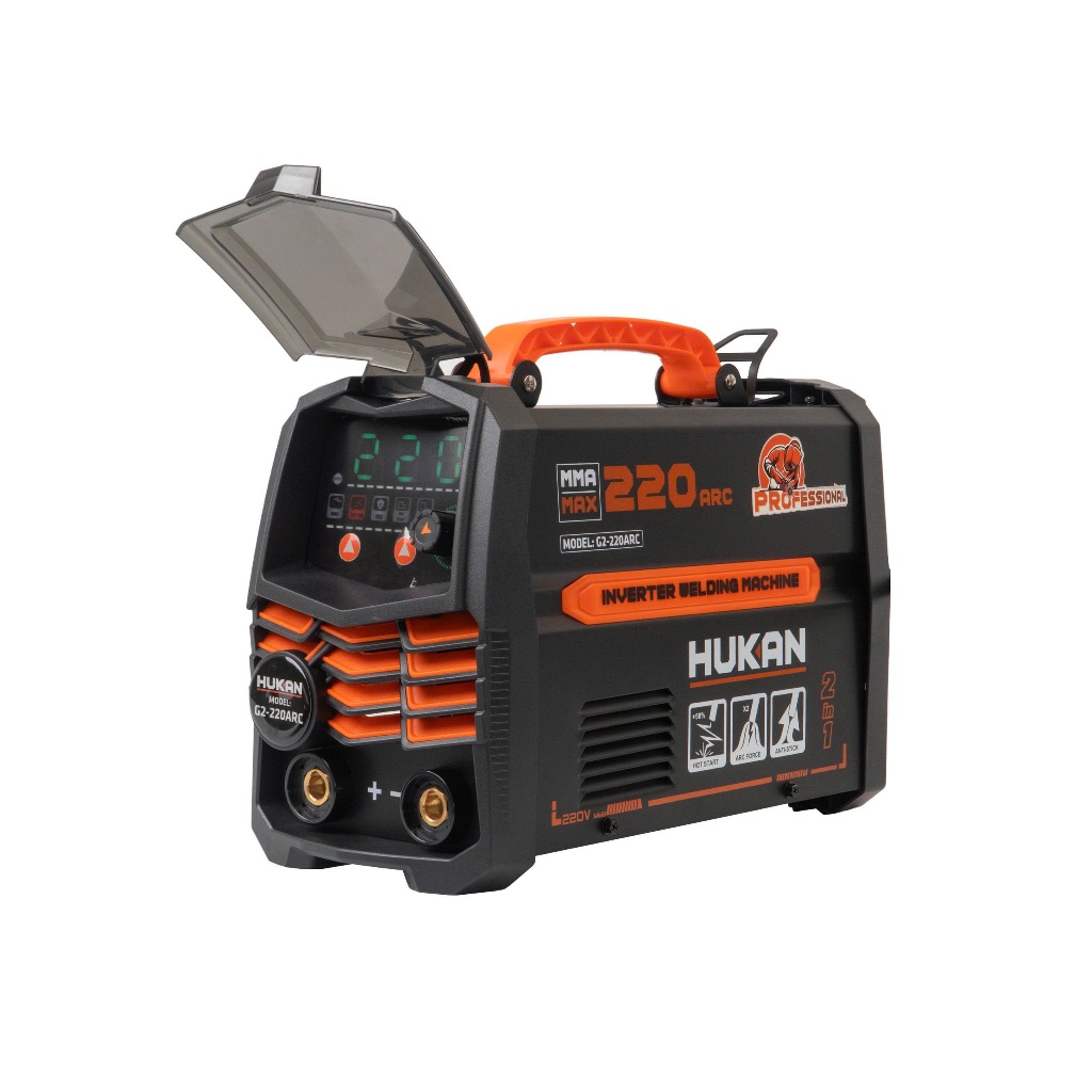 Máy Hàn Điện Tử 2 TRONG 1 MMA / TIG HUKAN G2-220ARC, Công Suất Cao 9.6kw, Hàn Que 1.6 - 5.0