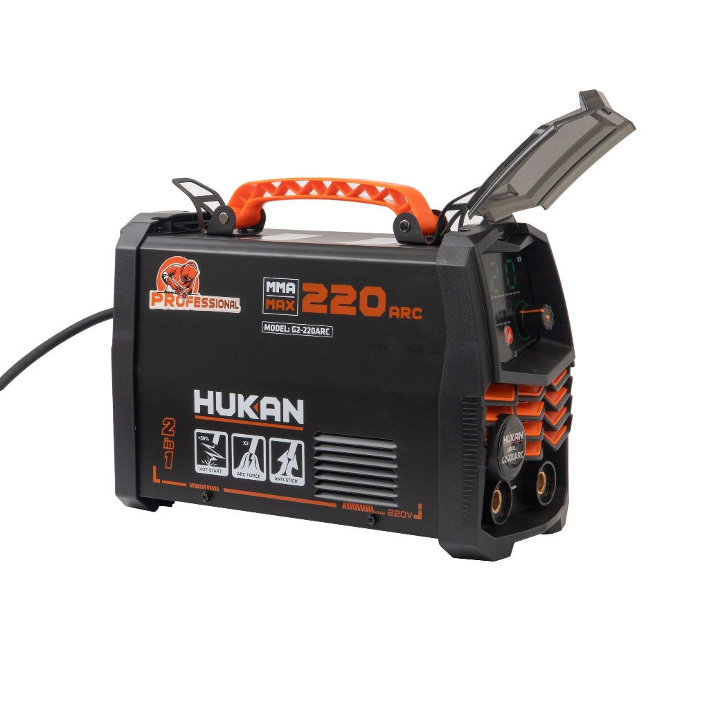 Máy Hàn Điện Tử 2 TRONG 1 MMA / TIG HUKAN G2-220ARC, Công Suất Cao 9.6kw, Hàn Que 1.6 - 5.0