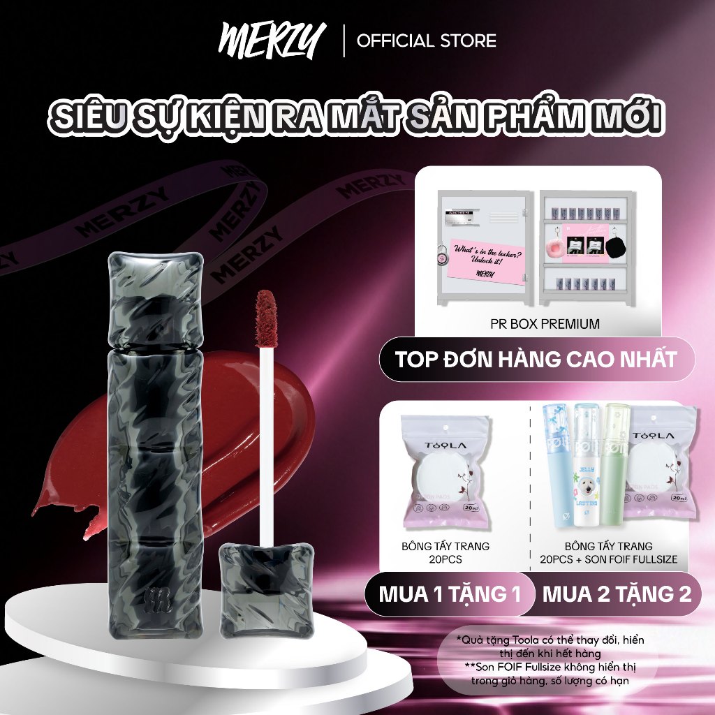 [V6 PUFFER/ V6 BLUE DREAM] Son Kem Lì Merzy The First Velvet Tint 3.8g